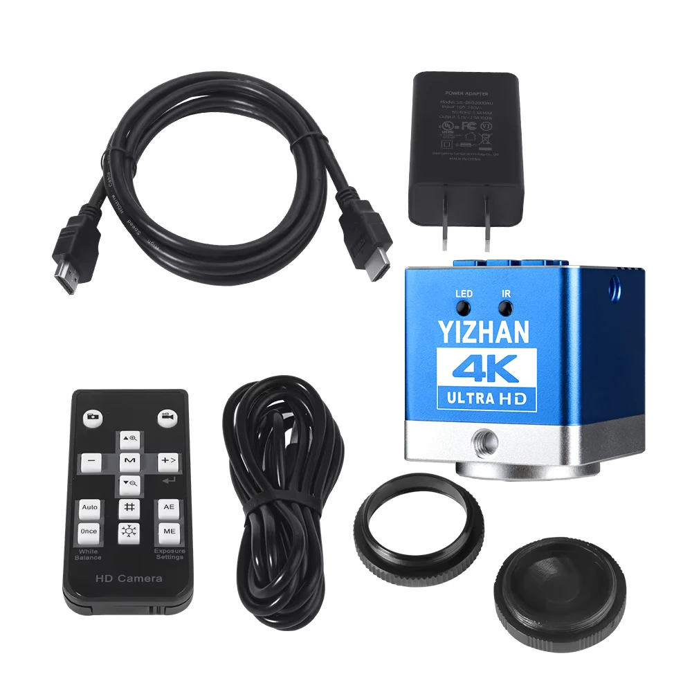 Microscopio Digital electrónico 4K de 60MP, cámaras industriales HDMI tipo C, lente de Zoom de montaje en C 1-150X para reparación de soldadura PCB de teléfono