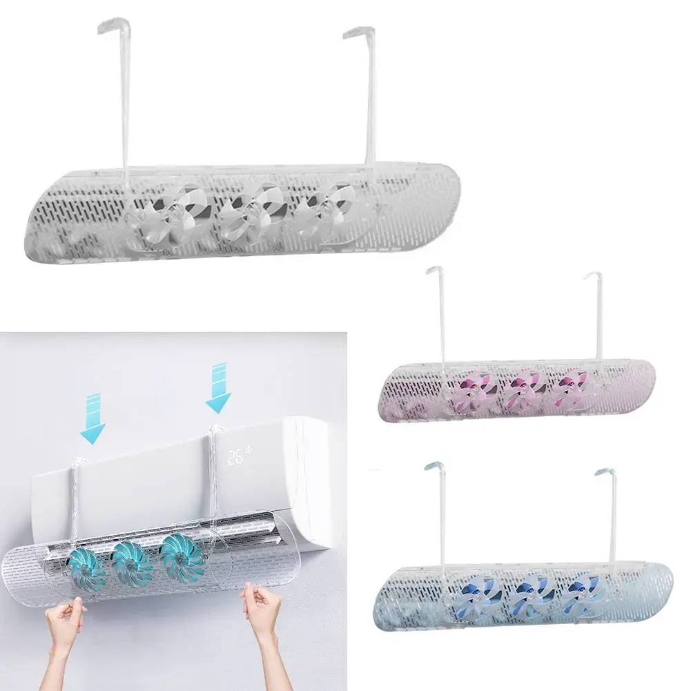Adjustable Air Conditioning Deflector with Fan for Redirection of Cold Air and Improved Airflow in Various Indoor Settings