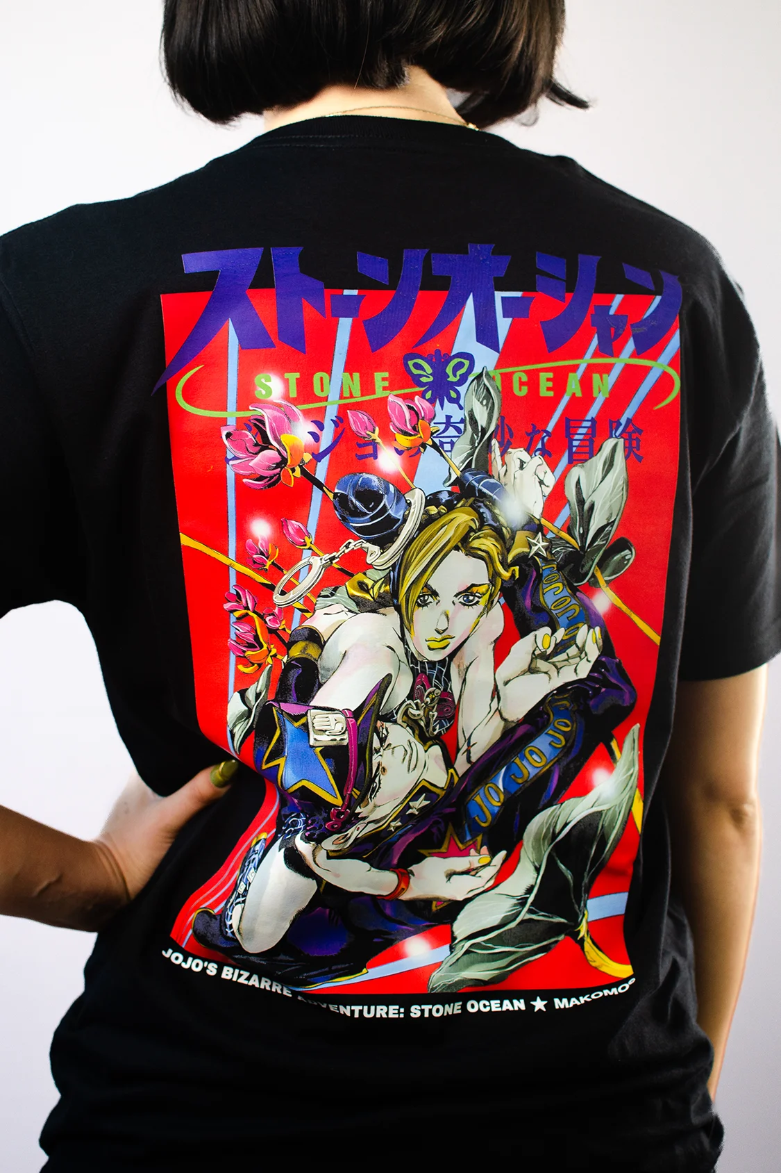 

JoJo's Bizarre Adventure STONE OCEAN T-shirt Oversized Y2k Short Sleeve Women Men Heavy Cotton High Quality Female Male Clothing
