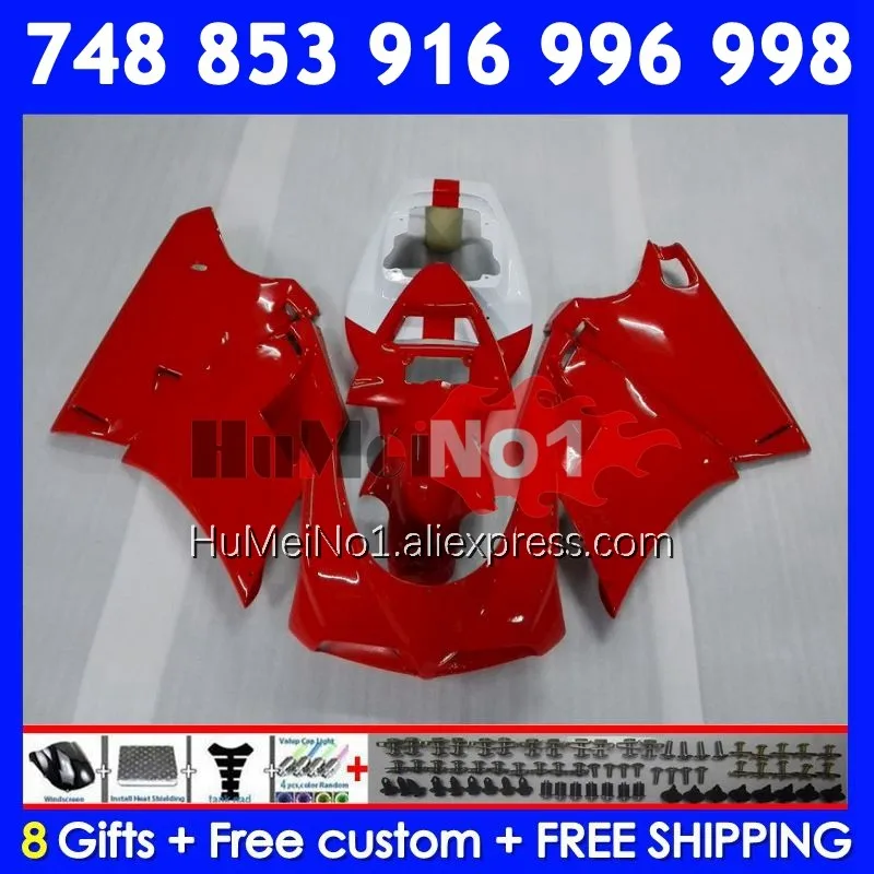 Injection Kit For DUCATI red glossy 748 853 916 996 998 S R 1994 1995 1996 1997 330No.2 748S 998R 996R 98 99 00 01 02 Fairing