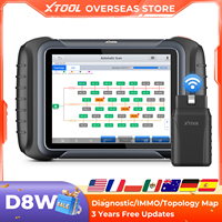 XTOOL D8W BT V2.0 OBD2 Diagnostic Tool ECU Coding VAG Guided Bluetooth Automotive Scanner Topology with 42+ Reset CANFD&DOIP&FCA