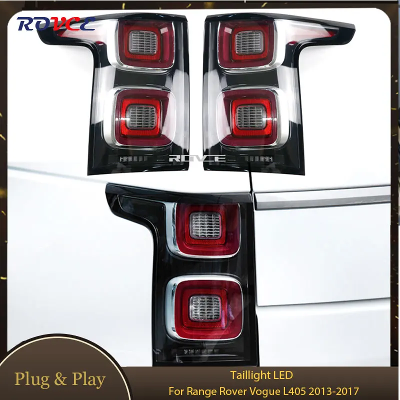 Taillights Rear Brake Light For Range Rover Vogue 2013-2022 L405 LED Tail Lamp EU/US/SVA/Black Version  Signal Warning Lamp