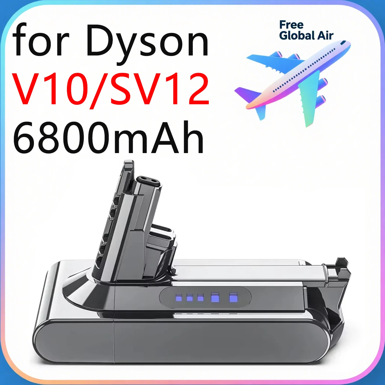 

V10 Replacement Battery Lithium-ion 25.2V 100% 6800mAh For Dyson V10 Cleaner Absolute Replaceable Fluffy Cyclone Vacuum Cleaner