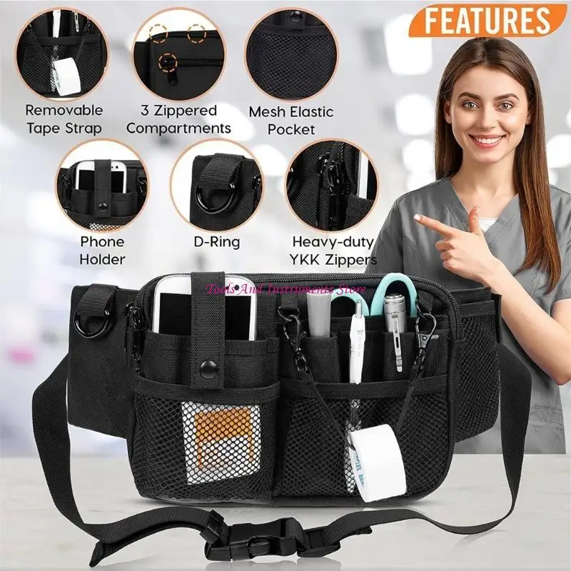 

Медсестра Fanny Pack с держателем магнитоспособности Medicals Bag Murs Murest Mures