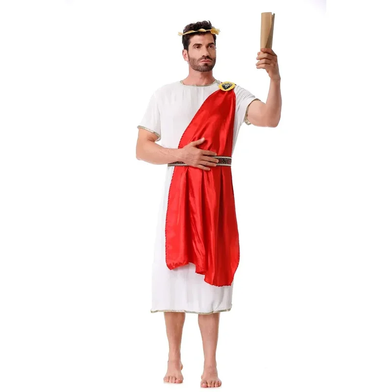 

Halloween Mythology Rome Spartan Warrior Cosplay Costume Ancient Greek God Goddess Zeus Toga Couple Family Fancy Dress tt9]