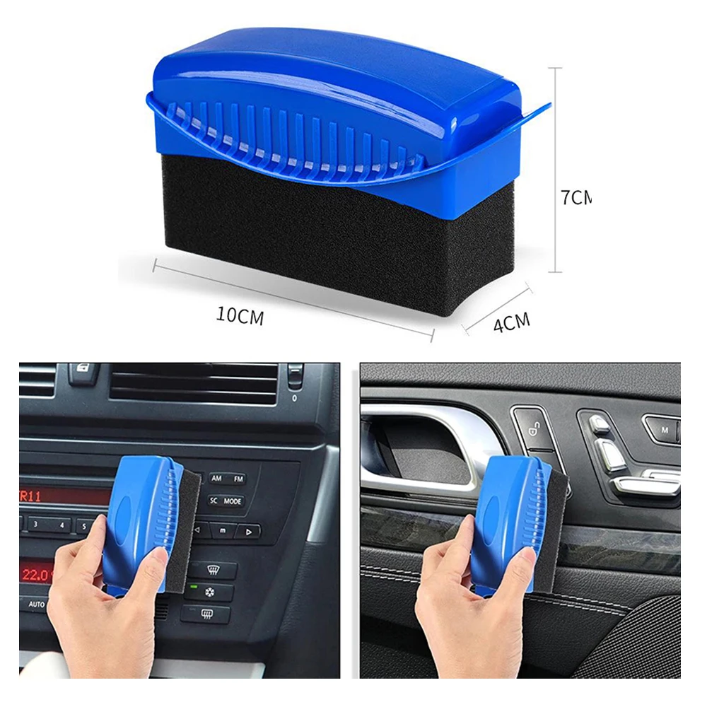 Car Tires Waxing Polishing Cleaning Wipe Brushes Wash Wheel Rim Trim Contour Detailing Dress Shine Pad Sponge Auto Accessories