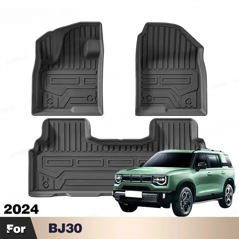 ل BJ30 2024 مخصص جميع الأحوال الجوية TPE الكلمة حصيرة مجموعة كاملة غطاء السجاد مقاوم للماء اكسسوارات السيارات الداخلية حامي