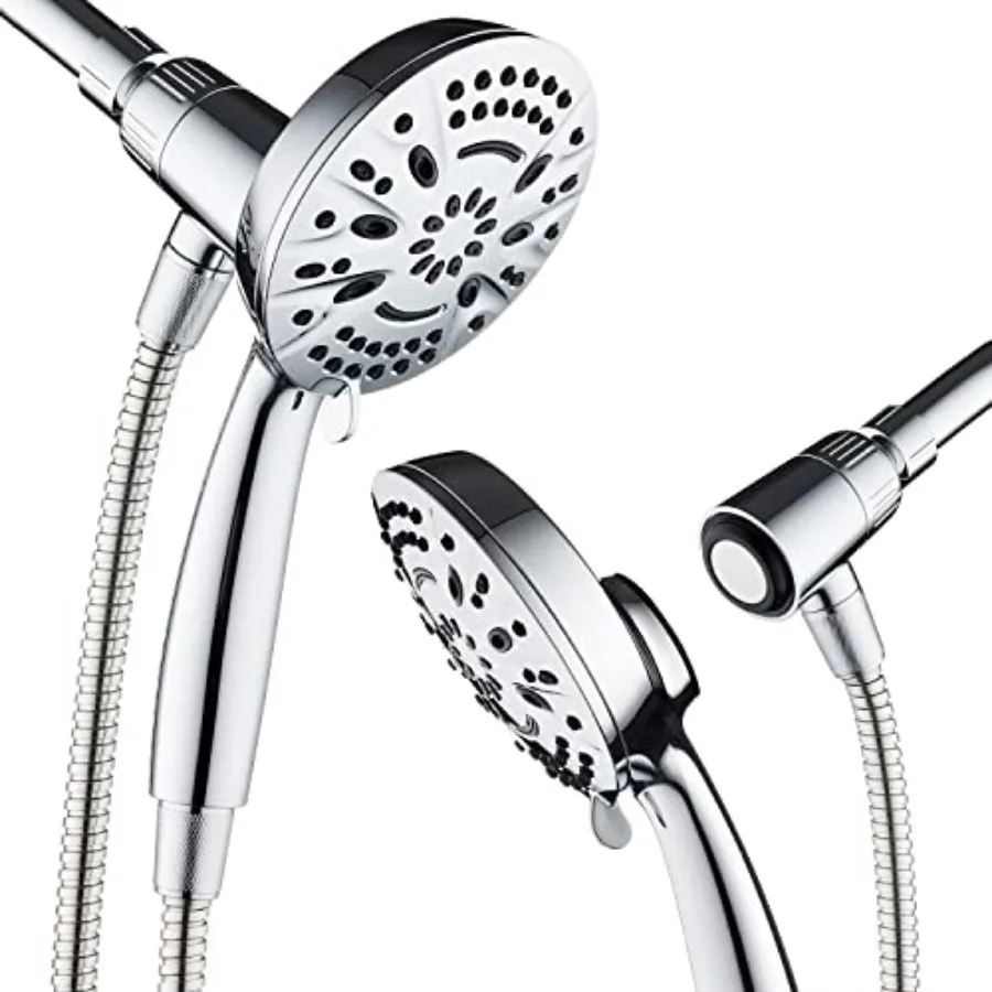 

New Magnetic Guidance Docking System - High-Pressure 8-setting Handheld Shower Head with Giant 5 inch Face, Magnetic Bracket, E