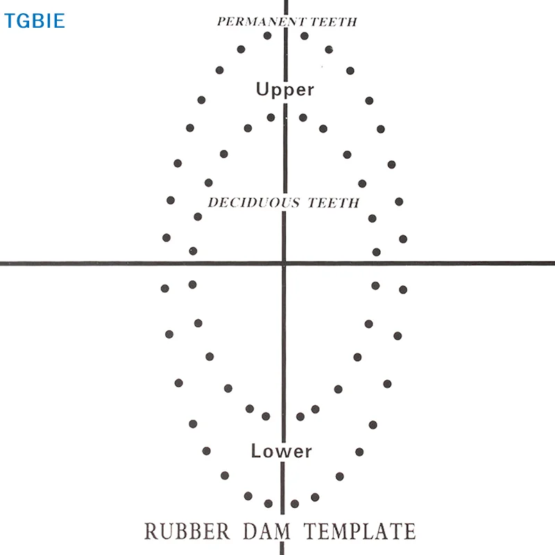 [TL]Dental Rubber Dam Punch Hole Positioning Board Barrier Template Dental Lab Instrument Tool