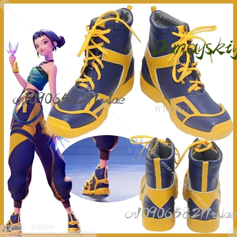

Kpop Demon Zoey Cosplay Anime Movie Costume Y2K Black Yellow Shoes Fashion Role Play Performance Props Halloween Christmas 코스프레