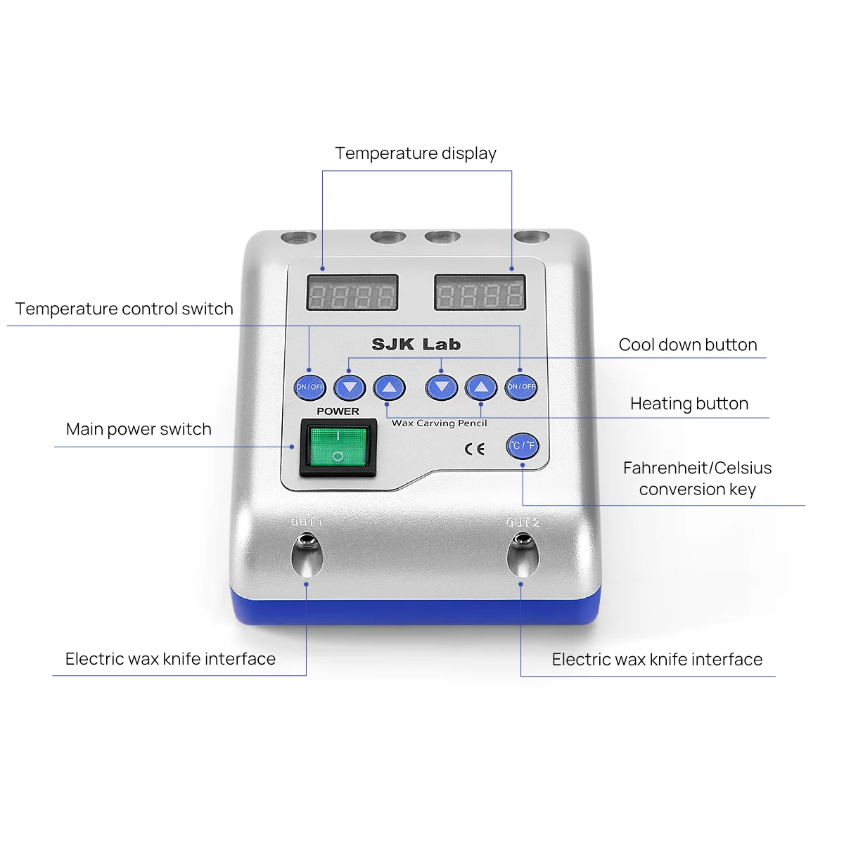 Dental elektryczne Waxer wosk nóż rzeźba zawiera 6 porady + 2 długopisy US Plug-110V ue Plug-220V