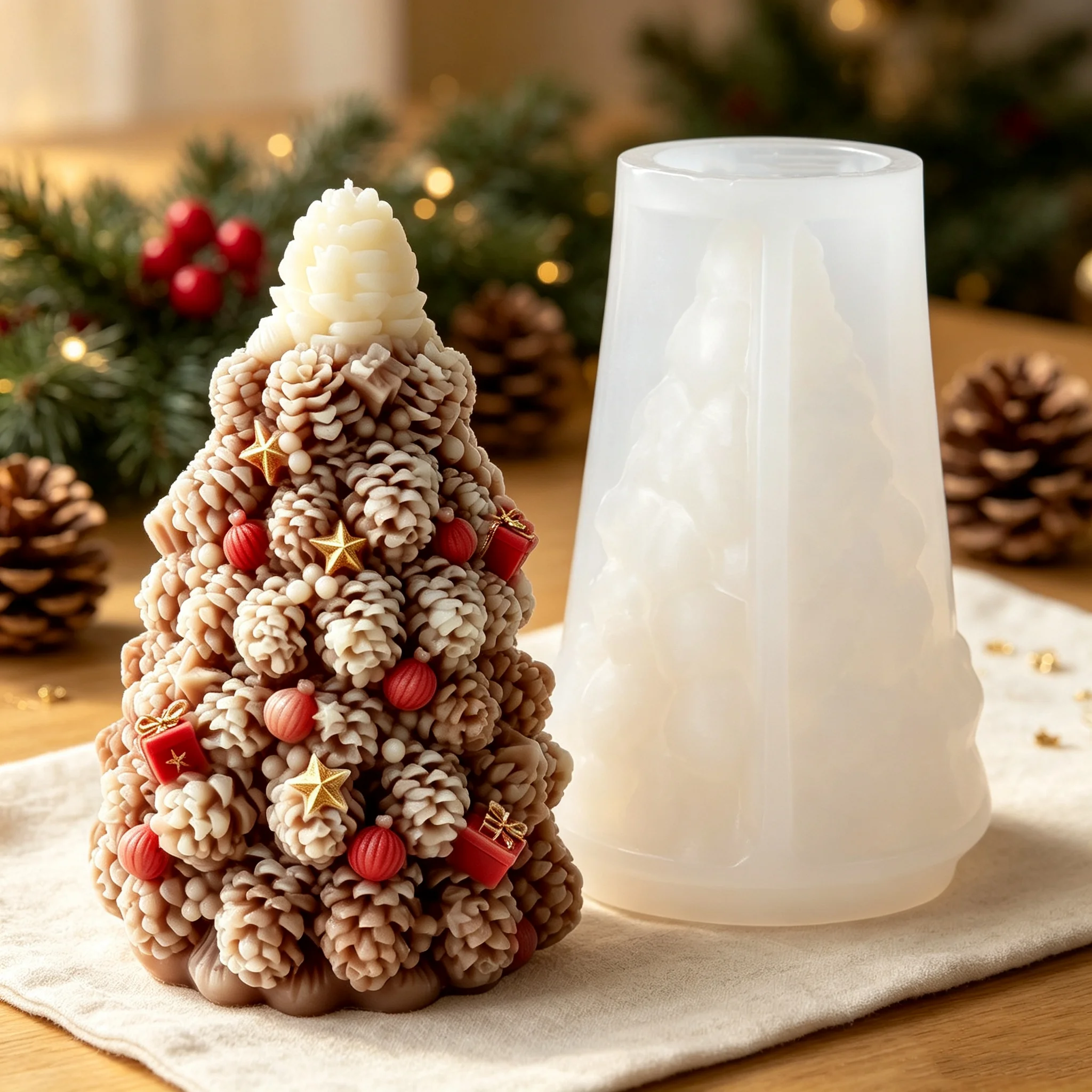 Creative Pinecone Christmas Tr - огляд і ціна Xmas Candle Making