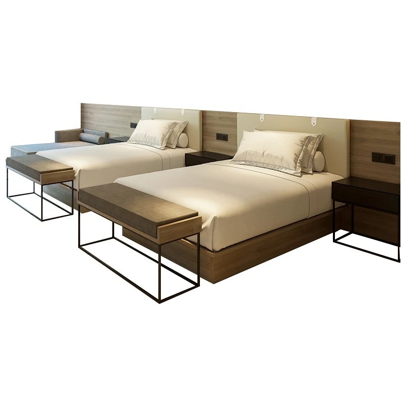 

Hotel furniture standard room full set, hotel bedside table, writing desk TV cabinet matching tables and chairs