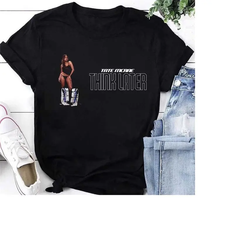 تيت ماكراي أنثى المغنية شارع العليا الرجعية الهيب هوب نمط مطبوعة فضفاضة القطن الخالص قصيرة الأكمام تي شيرت للرجال والنساء