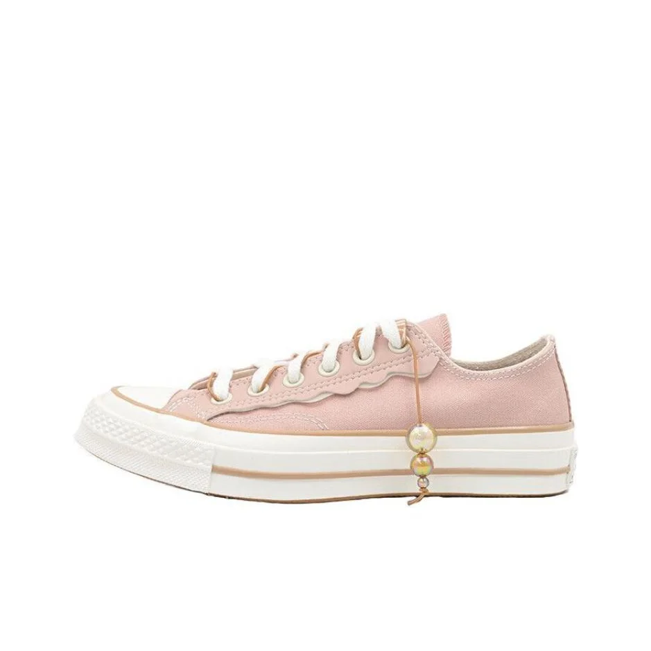 POIZON Converse All Star Lift Tênis de lona de cano baixo resistente à abrasão feminino rosa