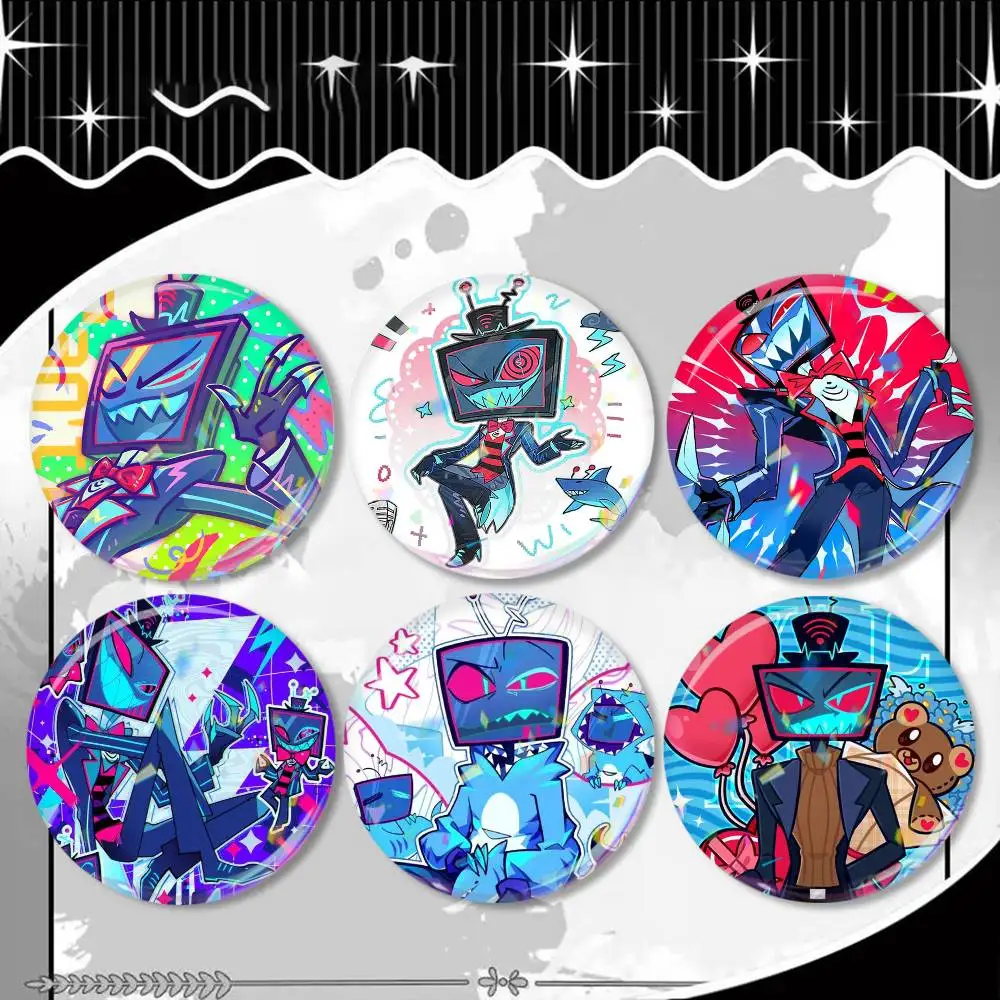 H-Hazbin VOX H-Hotel Trust Us Badge 25 32 44 58 75 mm Round Fans Collect Friends Gifts Brooch Souvenir