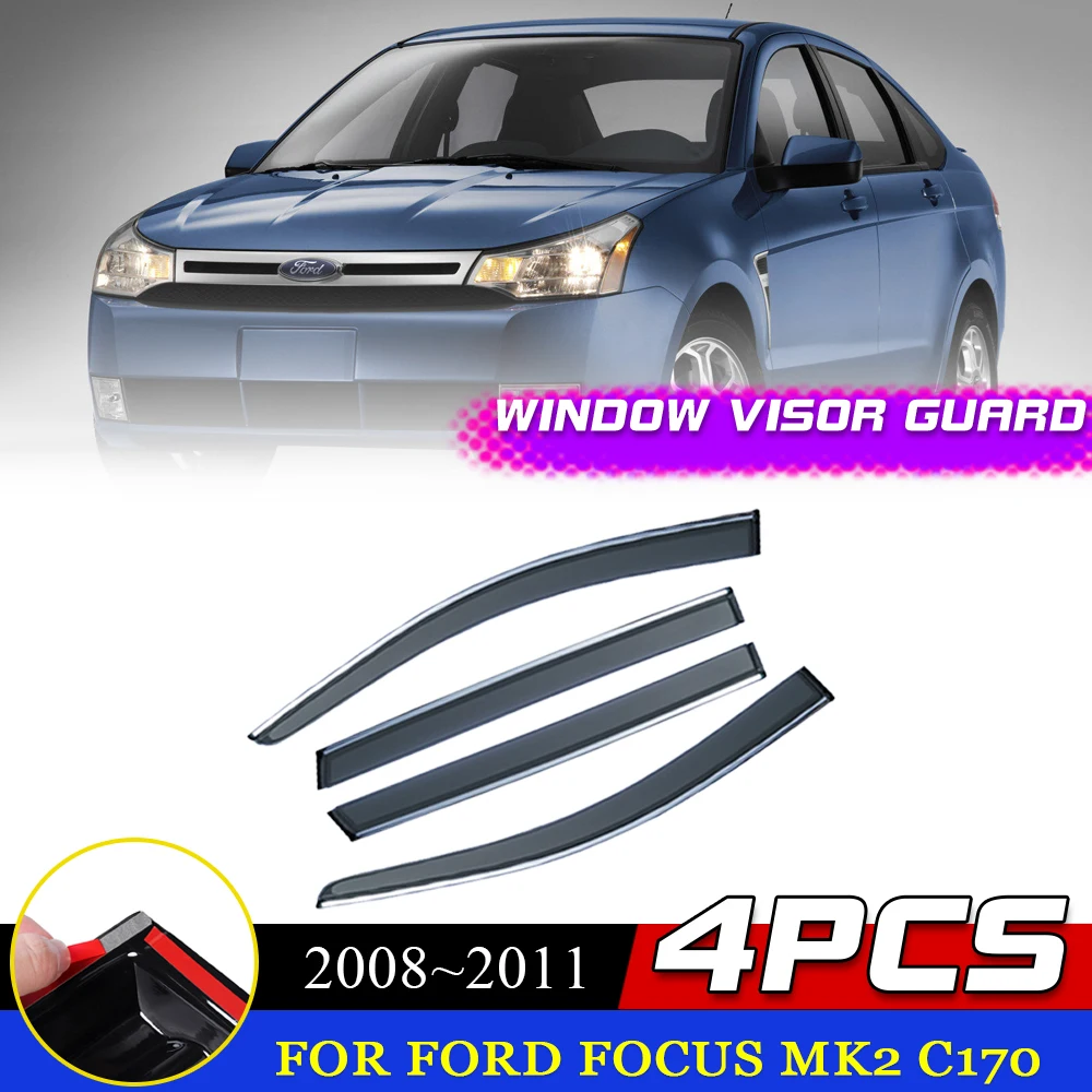 

Car Windows Visor for Ford Focus MK2 C170 2008~2011 2009 2010 Vent Door Rain Eyebrow Smoke Deflector Guard Cover Accessories