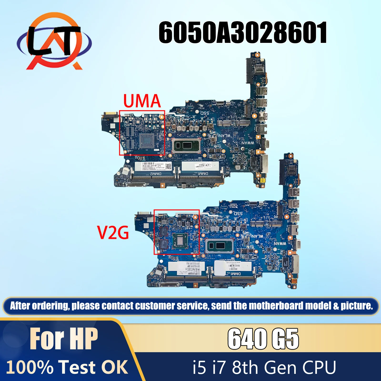 6050A3028601 Notebook Motherboard For HP 640 G5 L58706-001 L58708-601 Laptop Mainboard CPU i5 i7 8th Gen 100％ Tested