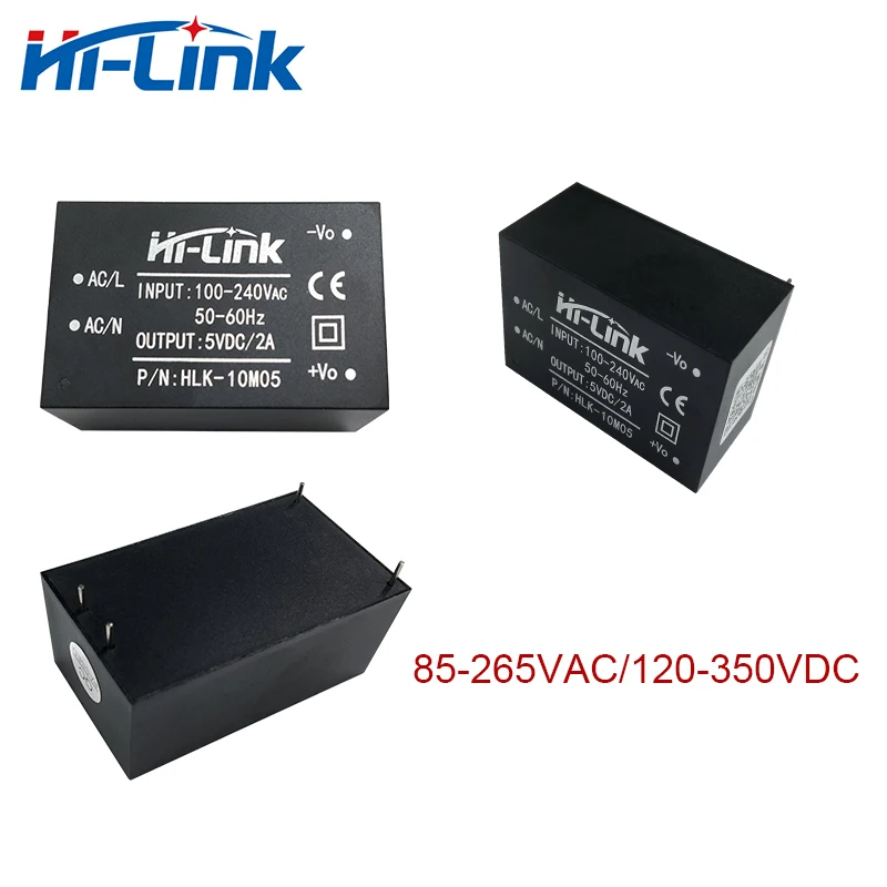 Free Ship Hi-Link Manufacturer 10pcs/lot HLK-10M05 AC DC Isolated Power Supply Module 10W 5V 2A Smart Electronic High Efficiency