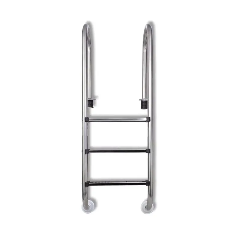 

Universal 3-Step Heavy SS304 Pool Ladder Easy Install Anti-Slip Steps, Max 62.6IN Depth Spec For Outdoor Family Swimming Pool