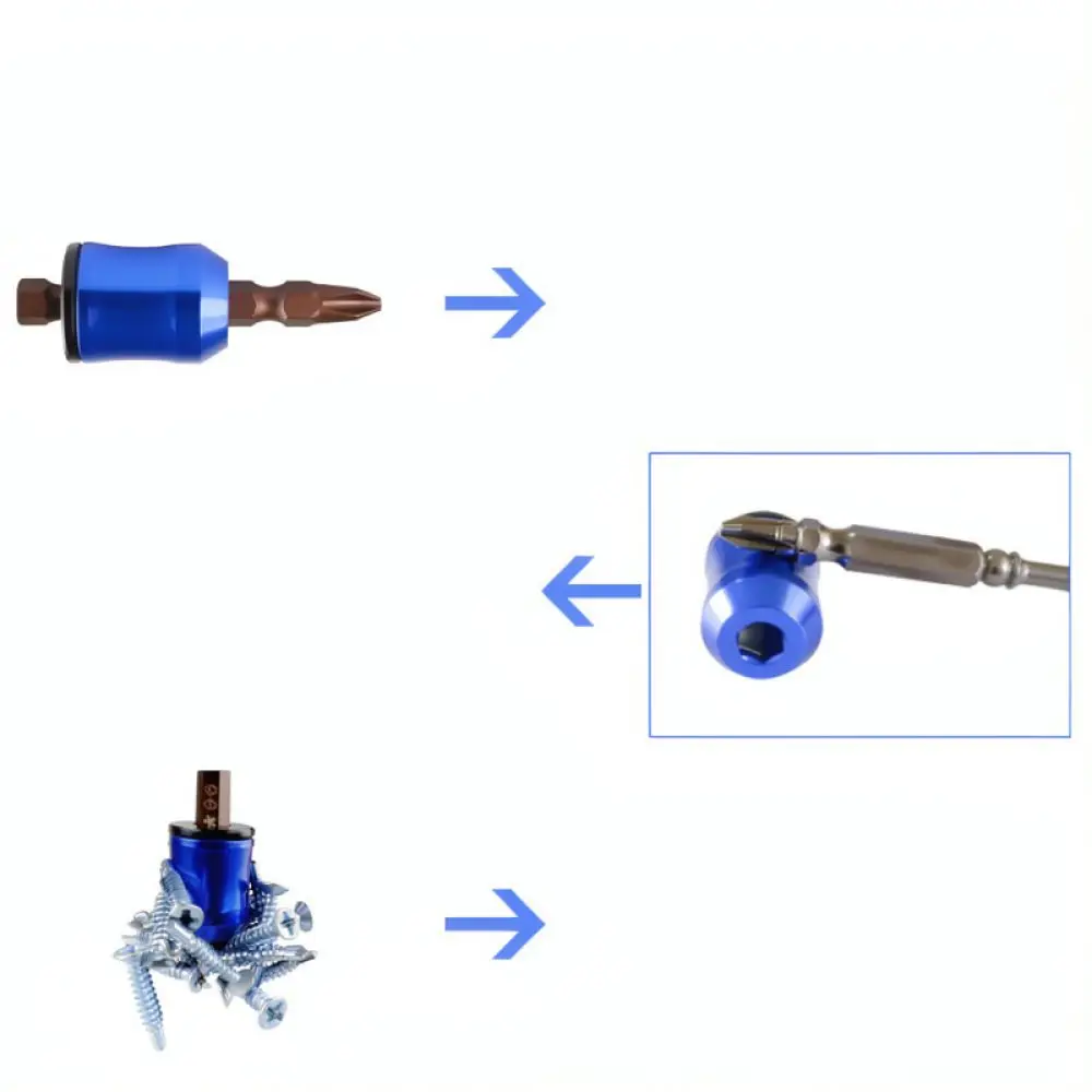 Aluminum Alloy Magnetic Ring For Screwdriver Bit Power Tool Magnetizer Drill Attachment Fixing Tool Accessory