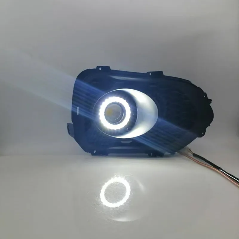 LED Angel Eye Fog Light Assembly Kit For Kia Sorento 2009 2010 2011 2012  Dual Color Angel Eye Daytime Running Lights Lamp DRL Daylight Driving Accessories Kits view 5
