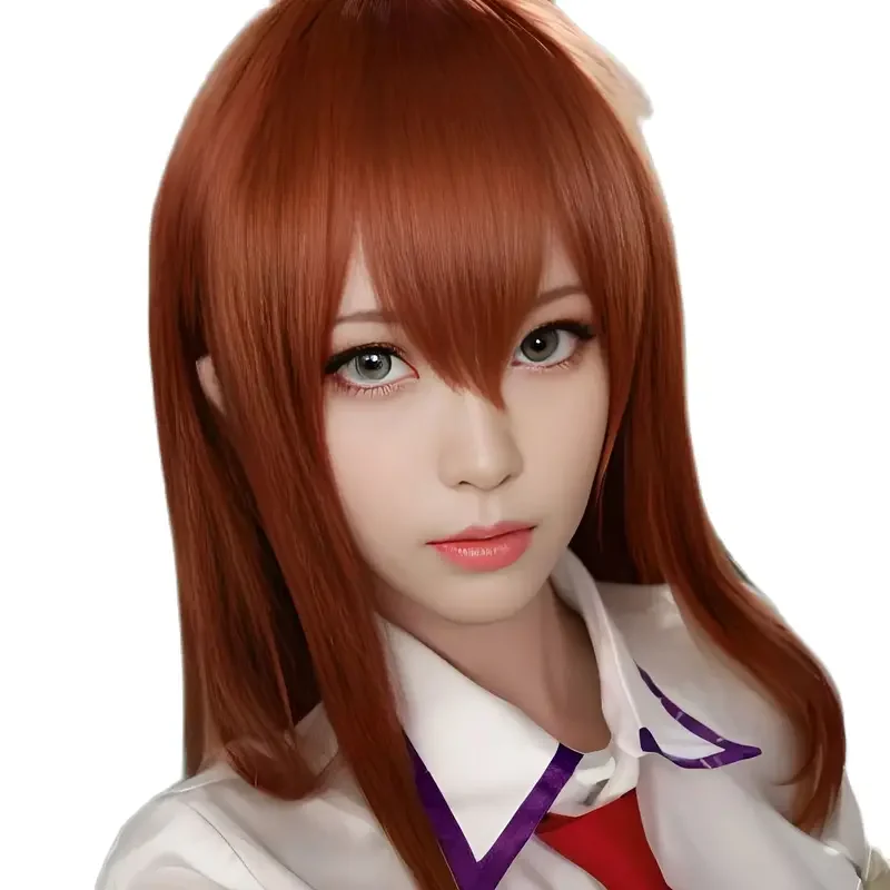 

Парик для косплея из аниме «Game Steins;Gate Makise Kurisu», длинные волосы оранжевого и коричневого цвета, парик для косплея