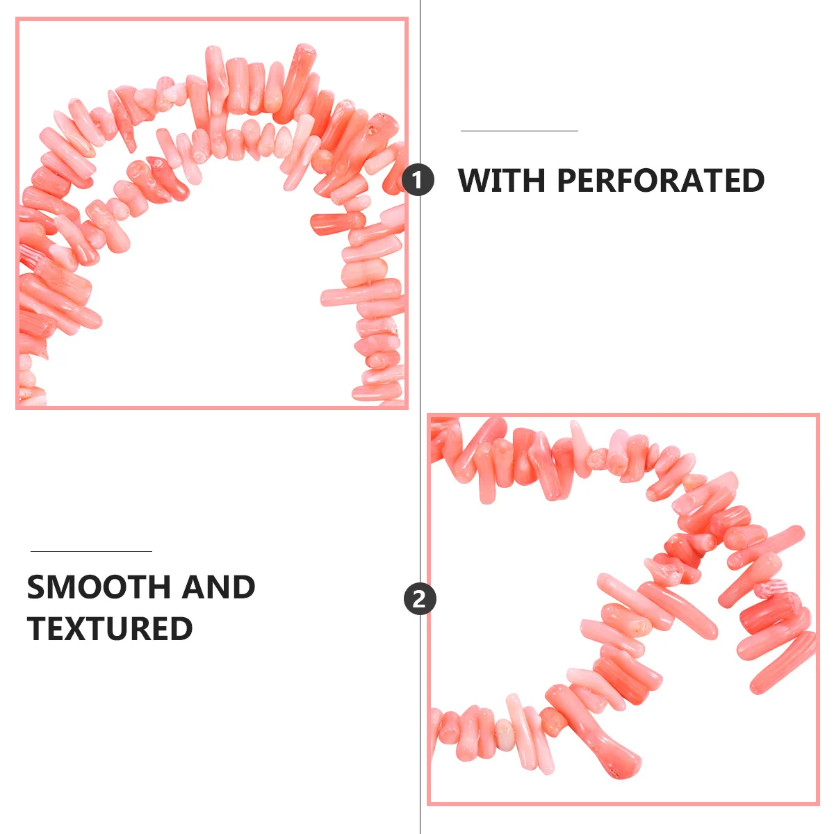 

120pcs 40Cm Loose For Jewelry Making Pink Irregular Coral Beads Diy Bracelet Necklace Craft Supplies Spacer Beads