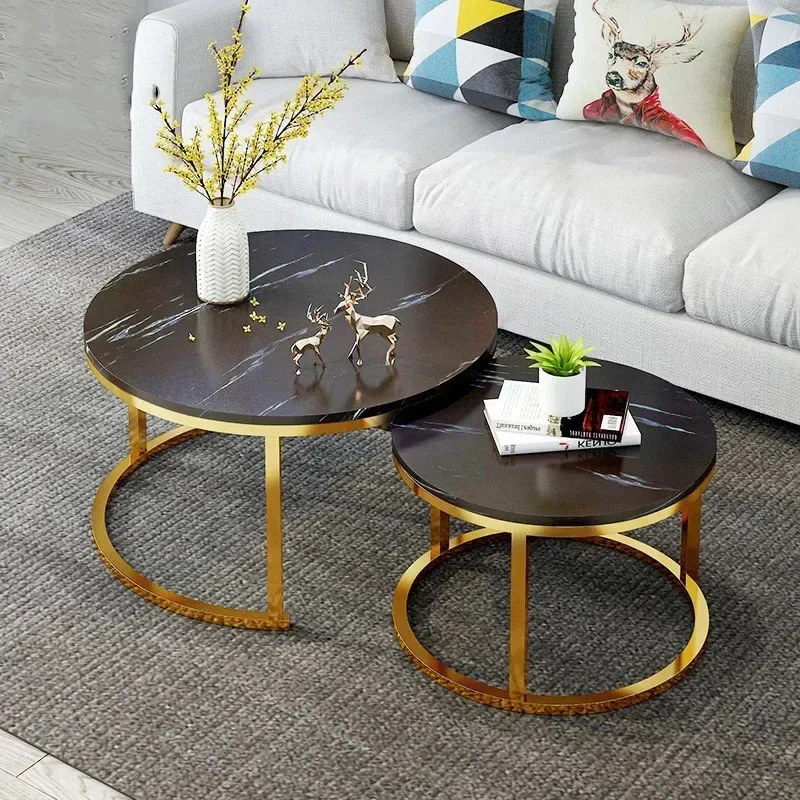 Designer Coffee Table Storage Stands Desks Round Marble Table Corner Tea Side Living Room Wohnzimmer Tisch Nordic Furniture