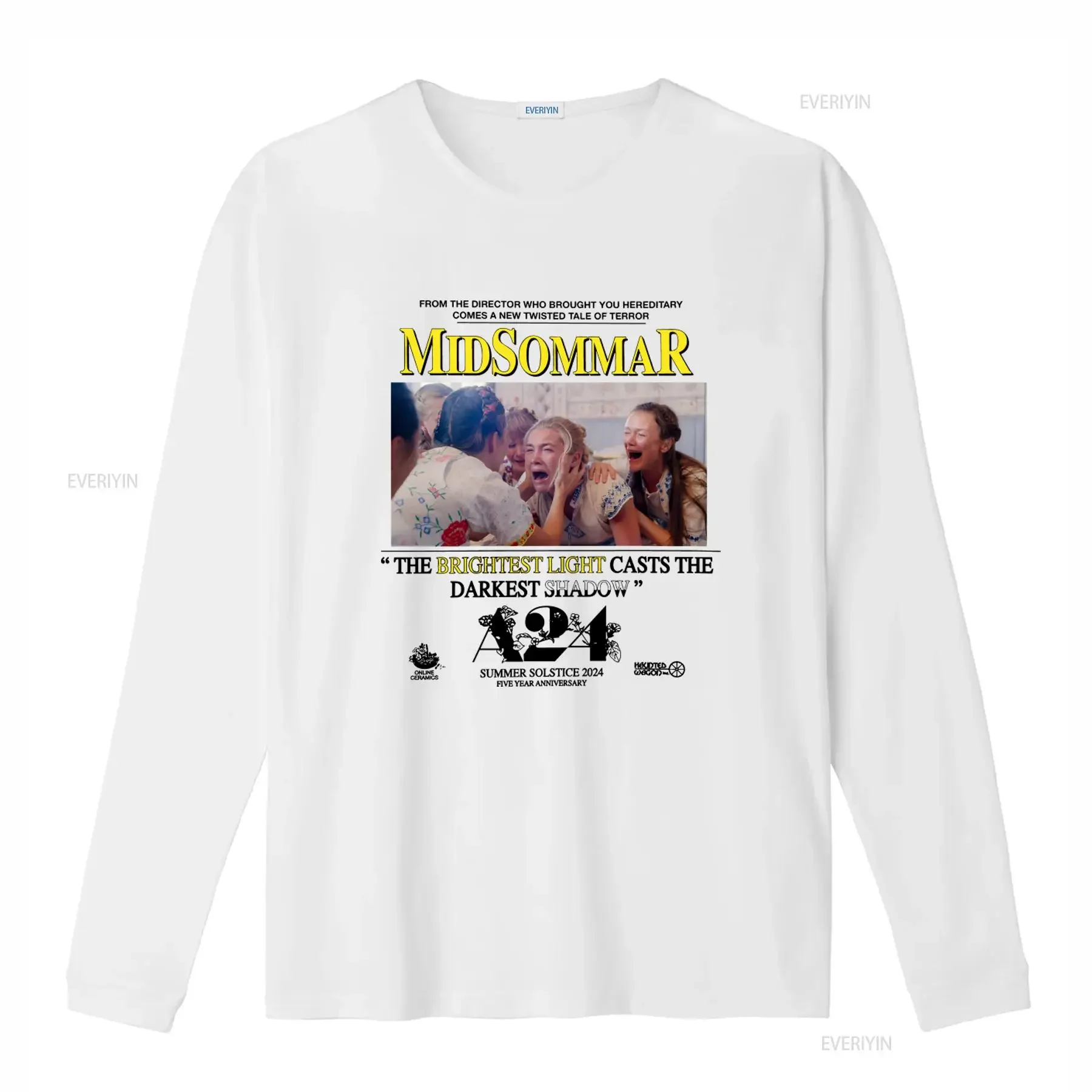 Midsommar Horror Movie T Shirt A24 Online Ceramics Design Ari Aster's 'The Brightest Light Casts The Darkest Shadow' XL Size