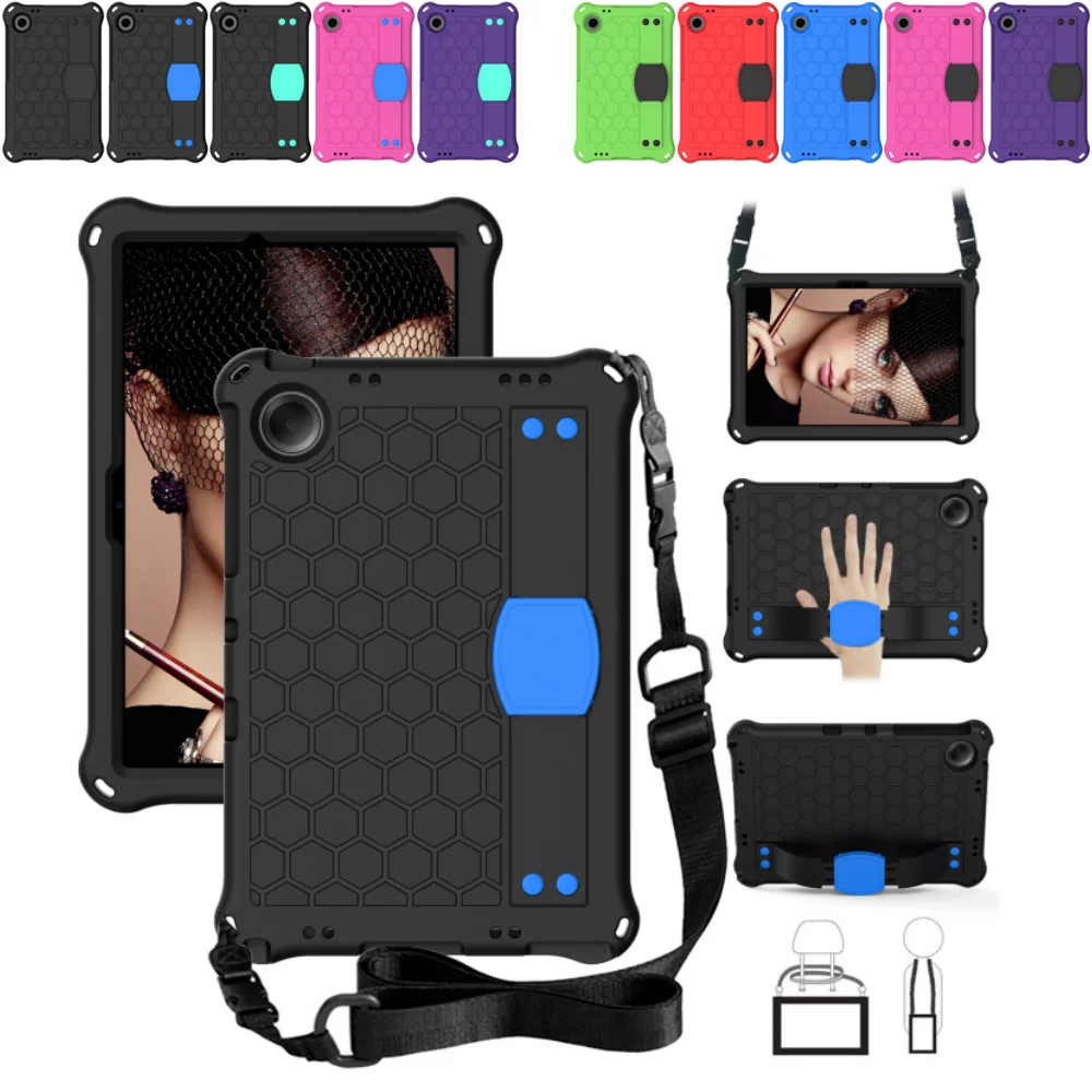 Kids EVA Case For Xiaomi Redmi Pad SE 11 inch 2023 Honeycomb Wristband Tablet Cover for Redmi Pad SE 11