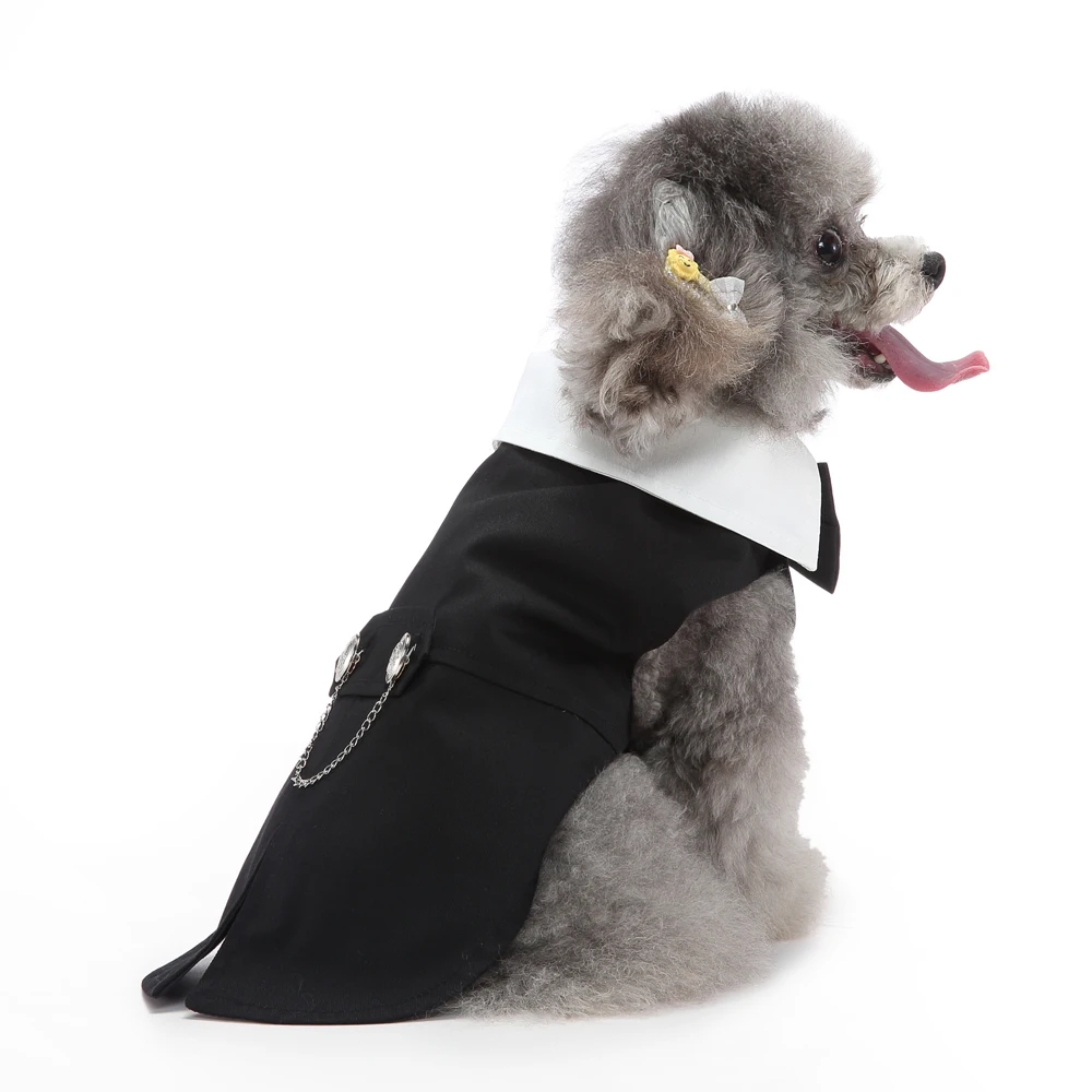 Pet Wedding Suit Gentleman Wedding Pet Dog Halloween Clothes Dog Cute Cachorro Mascotas Suit  Bow Tie Wedding Shirt Costume