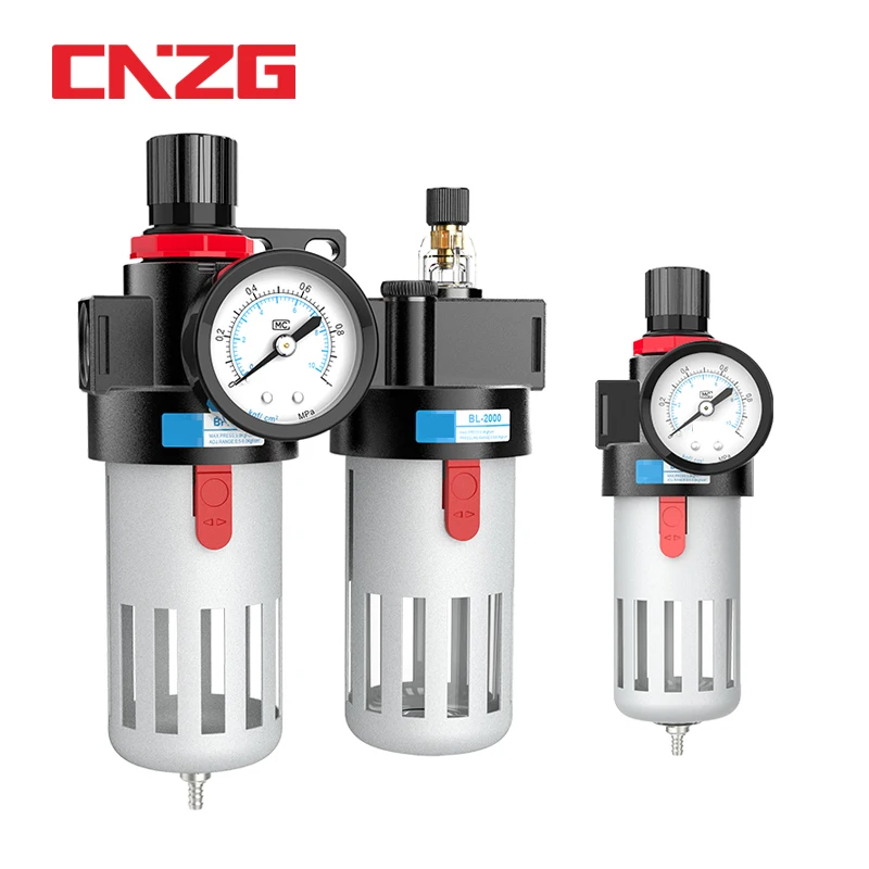 BFC2000 BFC3000 BFC4000 1/4 3/8 1/2 Air Compressor Oil Water Separator Filter Regulator Preparation Unit FRL Combination