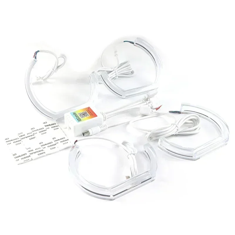 RGB متعدد الألوان App التحكم LED عيون الملاك حلقة مصباح DTM تشغيل ضوء لسيارات BMW X6 E71 E72 X6M 2008 2009 2010 2011 2012 2013 2014 #4