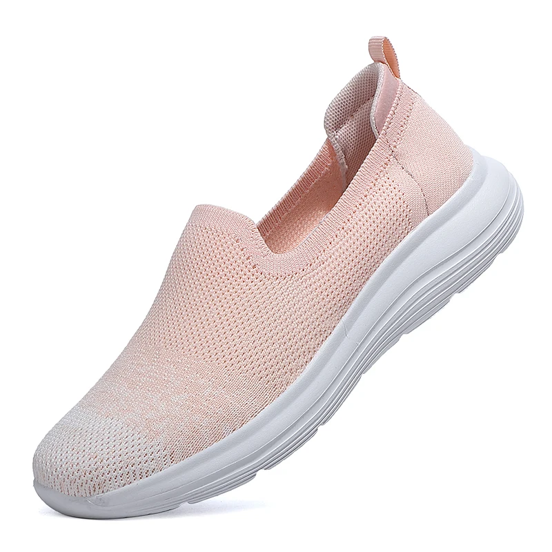 Spring and summer new flying weaver women's shoes large size ultra light casual sports shoes mother walking fitness shoes lady