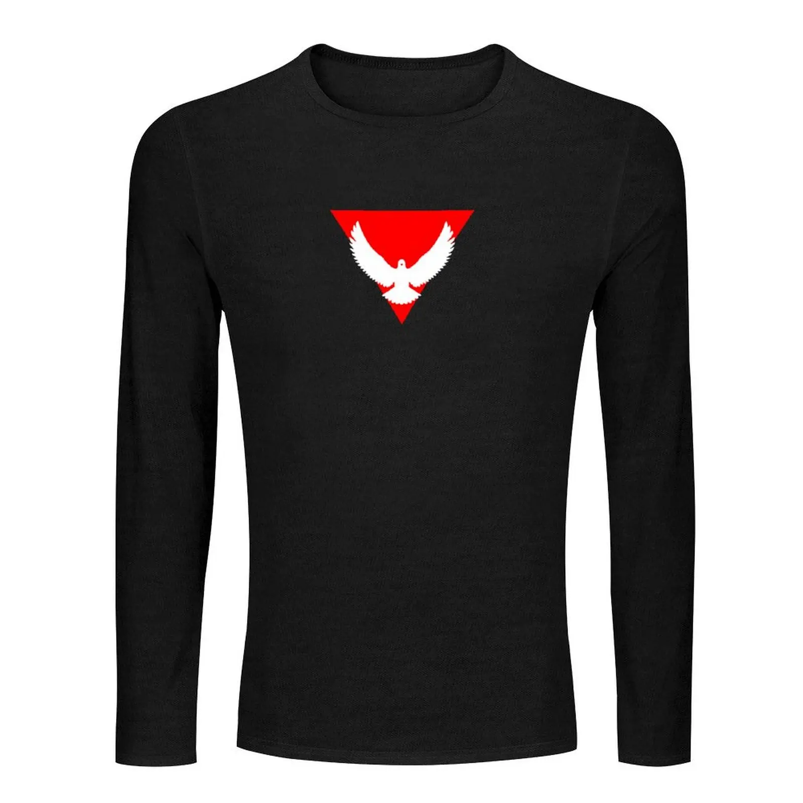 Inverted Red Triangle Dove Long T-Shirt Oversized t-shirt men t shirt