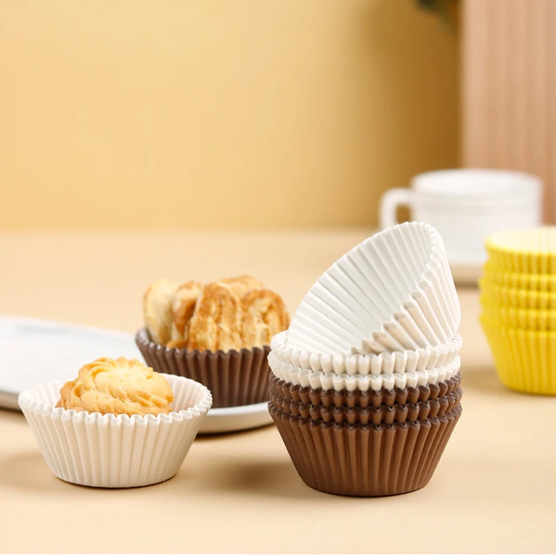 100PCS Cupcake Moulds Paper Cupcake Liners Muffin Cupcake Holder Disposable Greaseproof Baking Dessert Cake Cup Mold