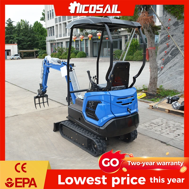 

1.2 Ton Mini Excavator OKW12 1200kg Small Digger for Orchard Farm Digging Trenching CE EPA Approved Support OEM Custom Logo