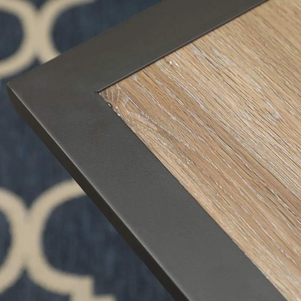 طاولة طعام PHI VILLA Patio للخارج، طاولة طعام خارجية مربعة مقاس 37 × 37 لـ 4 أشخاص، سطح طاولة PVC ممتاز مع مظلة 1.57 Ho #4