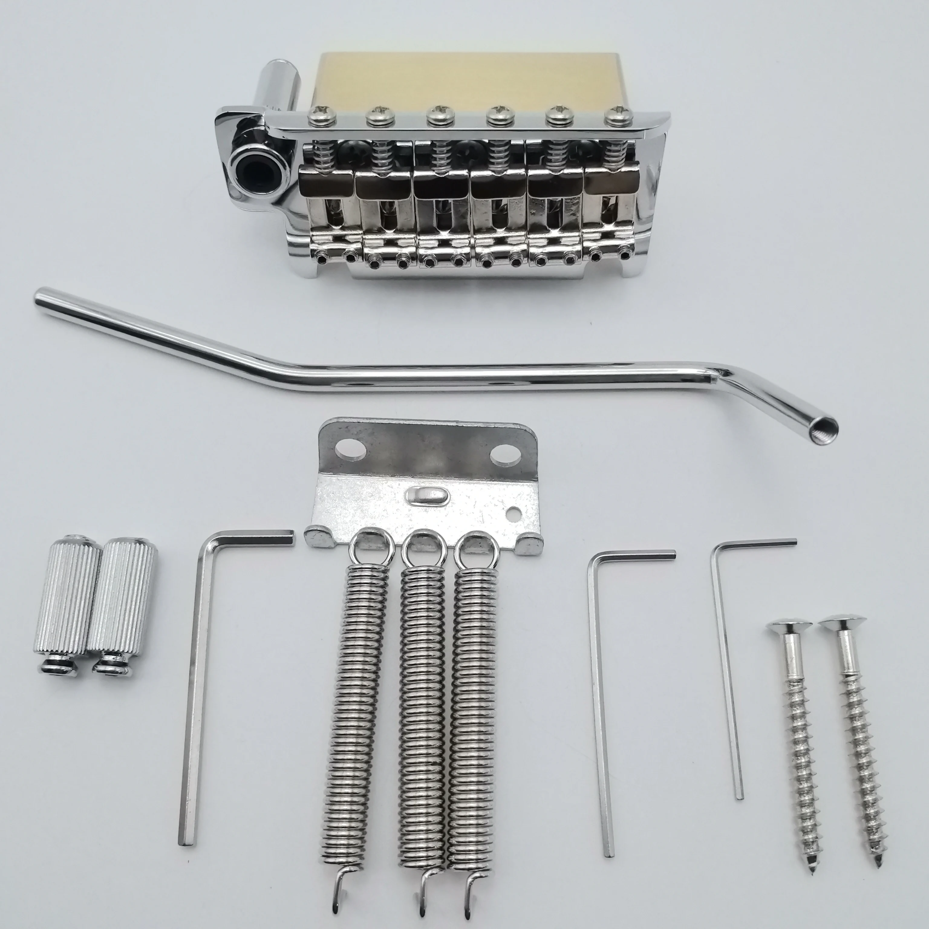Upgraded Version Brass Block Vintage Saddles Tremolo 2-Point Bridge With Locking Vibrato 52.5mm