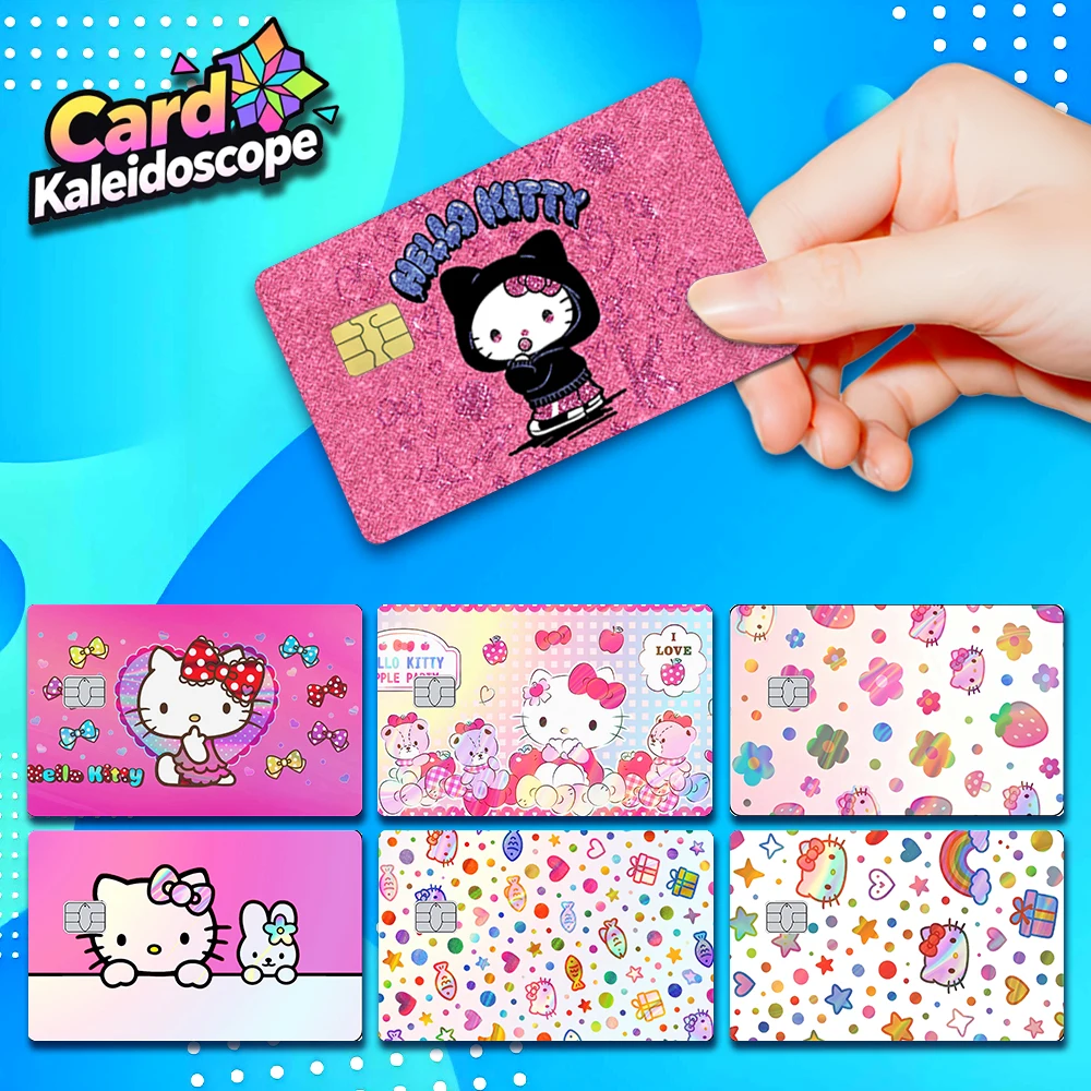 【Special Series 1】kawaii Cartoon Credit Card Skin Sticker Foil Glitter Stickers for VISA AMEX and Other IC Bank Cards Decoration
