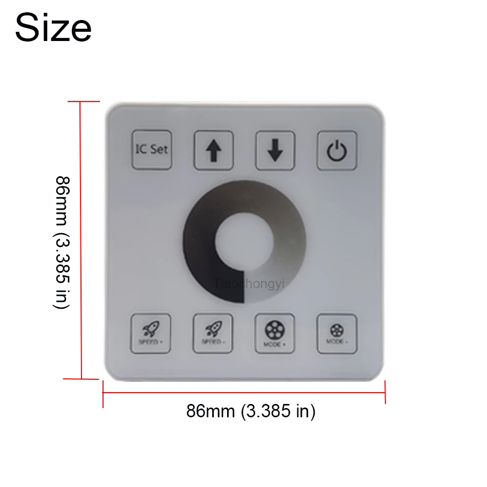 Mini LED Magic Single Color Dimmer Controller 12–24 V mit RF Wireless Full Touch Panel für Monochrome Follow Spot Light Bar