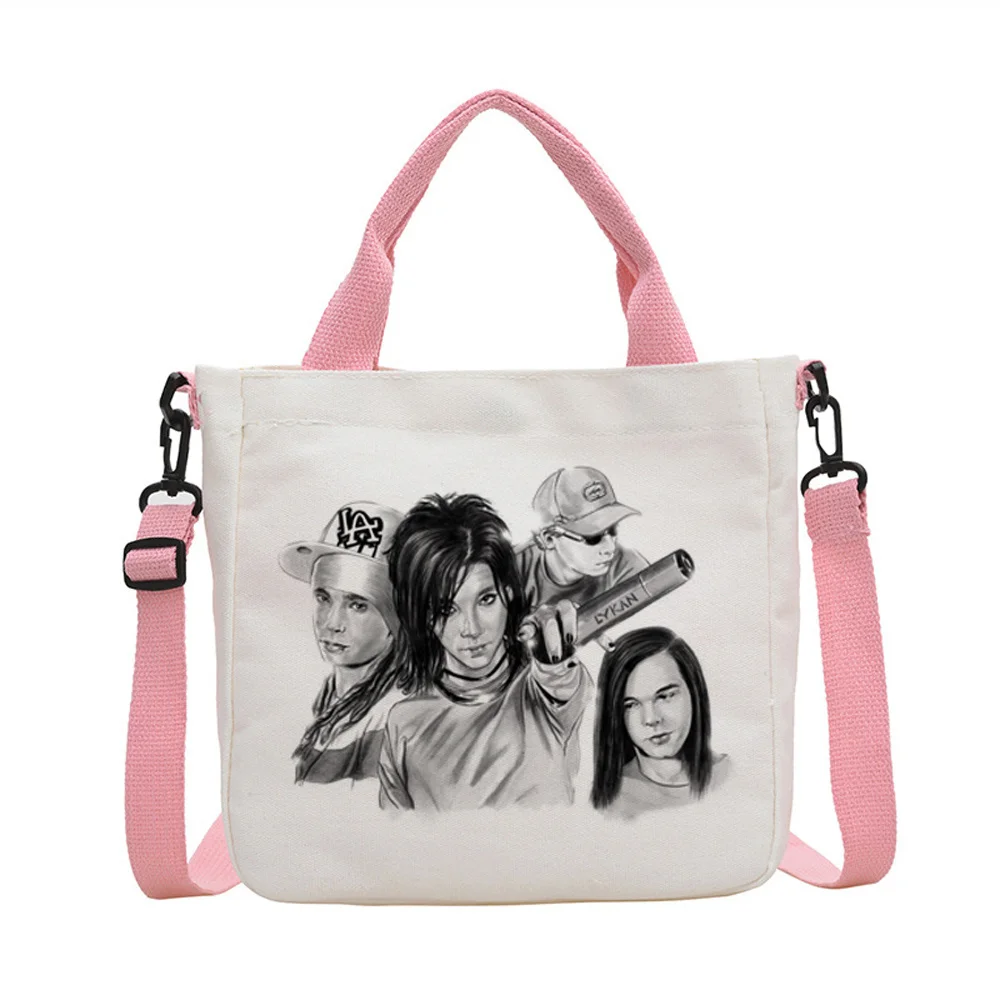 Tokio Hotel tote bag shoulder  torba na zakupy bolsas de tela y2k reusable woman
