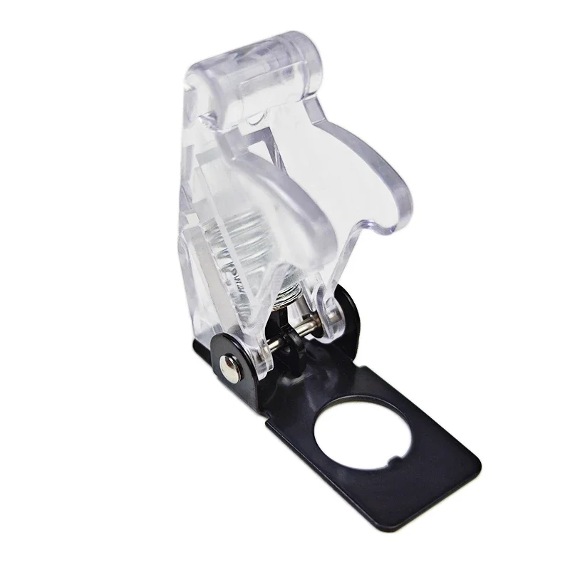 1Pcs Illuminated LED Toggle Switch's Safety Aircraft Flip Up Cover Guard Auto Car Boat Truck Carbon Fibre Red Blue Green Yellow - Image 3