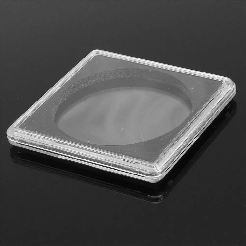 10pcs Transparent Gaine Display Home Case Dustproof Coin Capsule Collection Protective Storage Box Anti Scratch Organizer Square