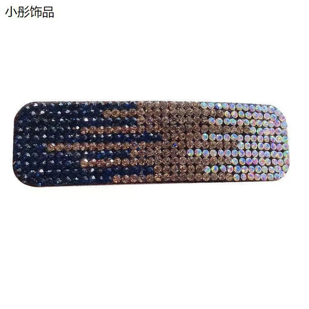 Elegant Shiny Crystal Hair Clip French Style Non-Slip Rhinestones Flowers Ponytail Holder Hair Barrettes For Women Girls