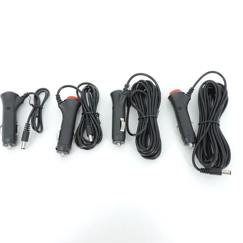 Adaptador de cable de extensión de alimentación para coche, interruptor de cable de enchufe para cámara de Monitor de coche, 2,1x5,5mm, 24V DC 12V