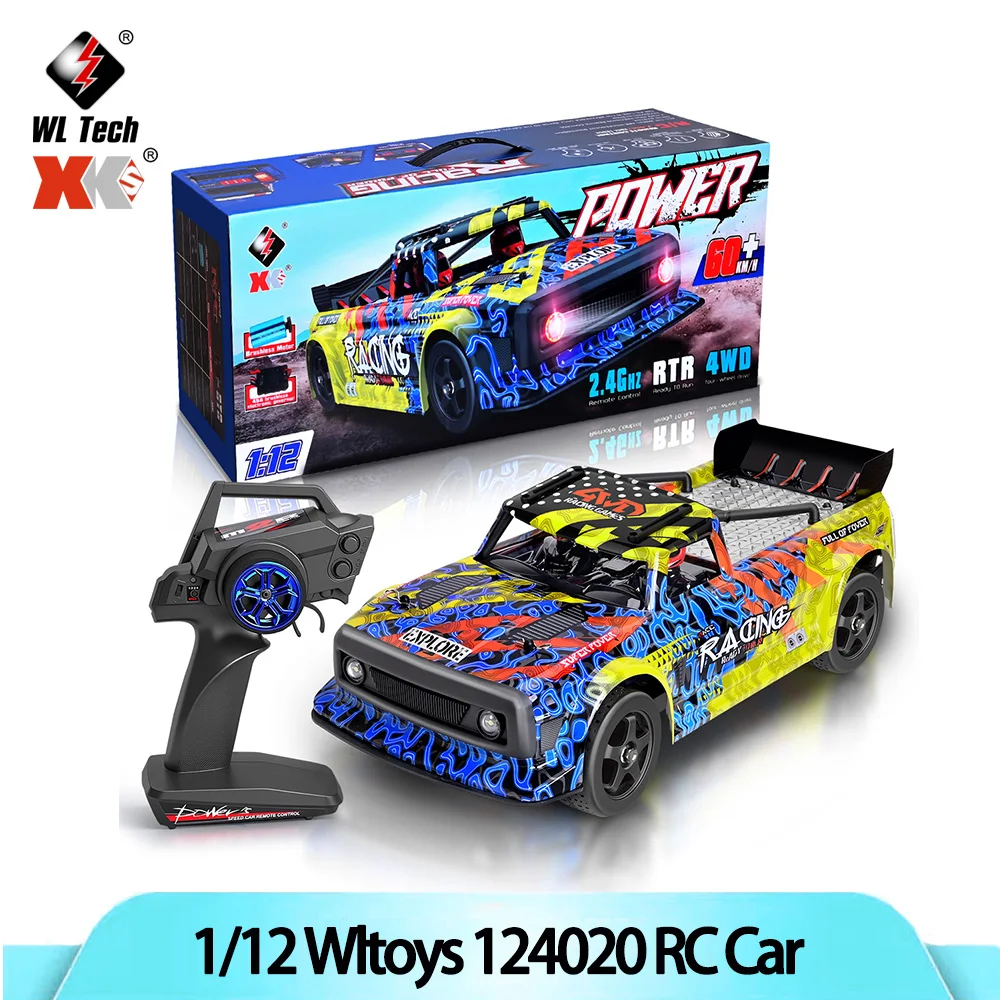 

WLtoys 124020 1:12 Scale 4WD Mini RC Racing Car High Speed Off-Road Remote Control Drift Toy Alloy Vehicle for Kids Gift
