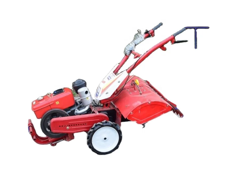 farm use agricultural Small tractor walking tractor rotary tiller mini power gasoline engine tiller for sale