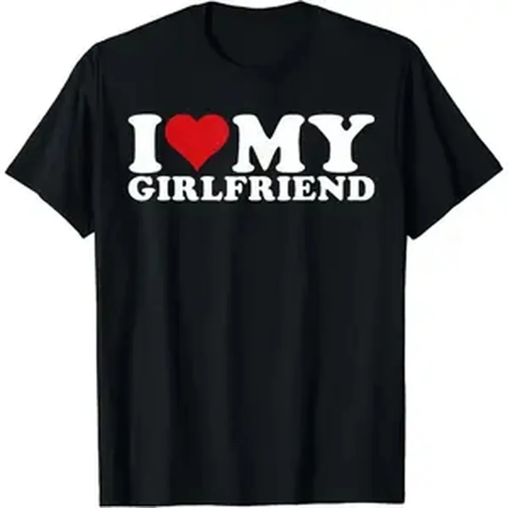 [Cotton] I Love My Girlfriend Gf I Heart My Girlfriend GF T-Shirt Golf Gift T-Shirt For Men and Women